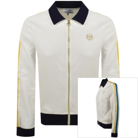Sergio Tacchini Monte Velour Track Jacket Cream | Mainline Menswear us